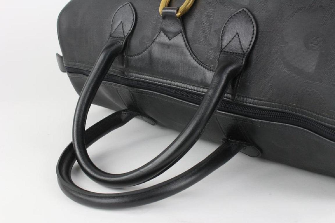 Gucci Large Black Suede Bamboo Tote 2GU1021  For Sale 1