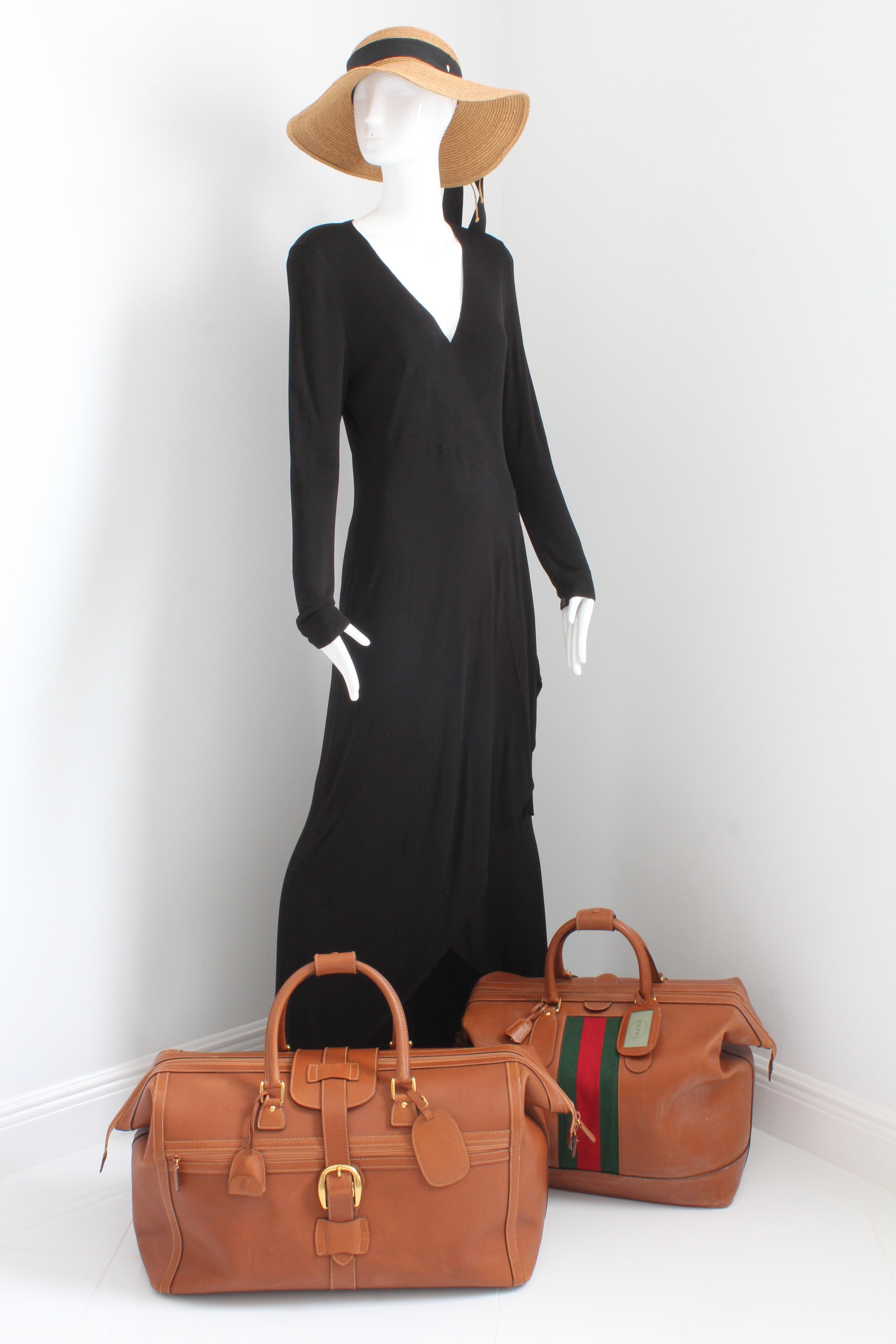 Gucci Large Duffel Travel Bag Pigskin Leather Luggage Rare 65cm  3