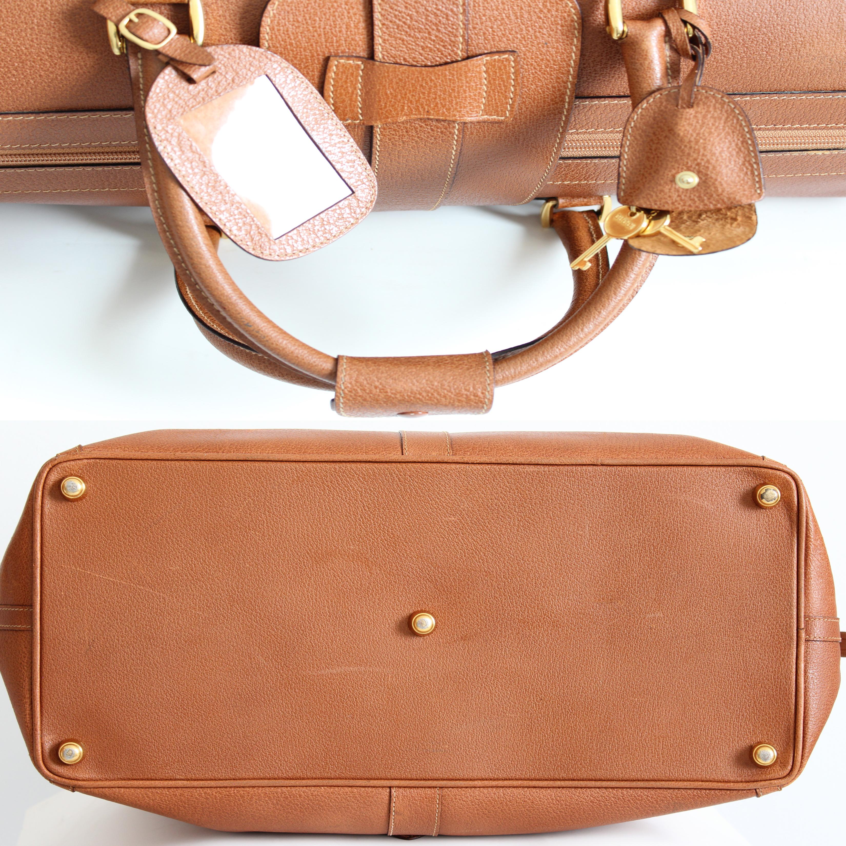 Gucci Large Duffel Travel Bag Pigskin Leather Luggage Rare 65cm  1
