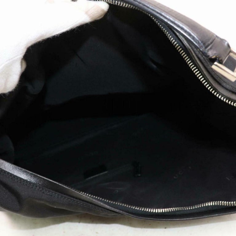 Gucci Large Hobo 870334 Black Nylon Shoulder Bag For Sale at 1stDibs