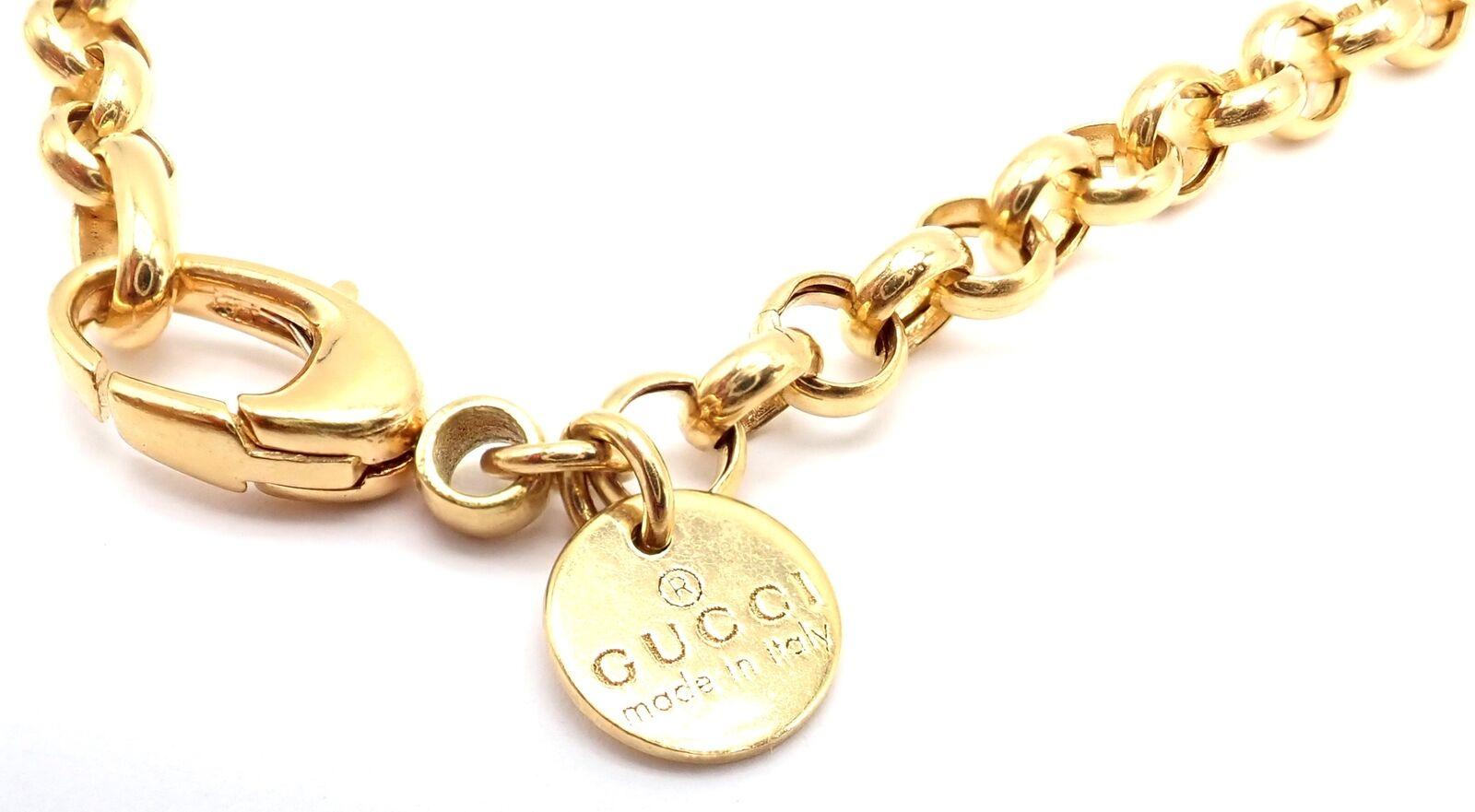 Women's or Men's Gucci Large Horsebit Pendant Link Chain Necklace For Sale