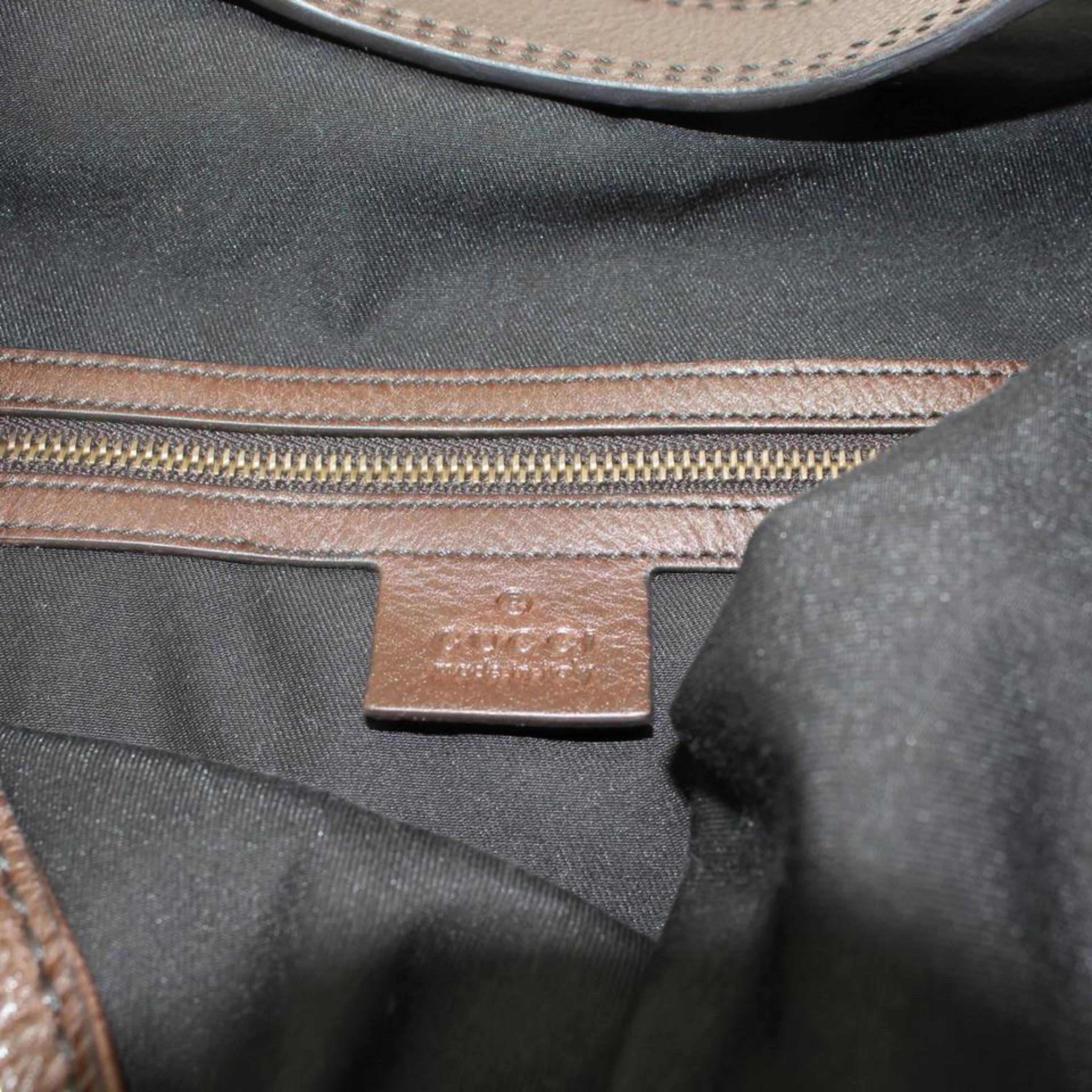 Gucci Large Jockey Hobo 868202 Brown Suede Leather Shoulder Bag In Excellent Condition For Sale In Forest Hills, NY