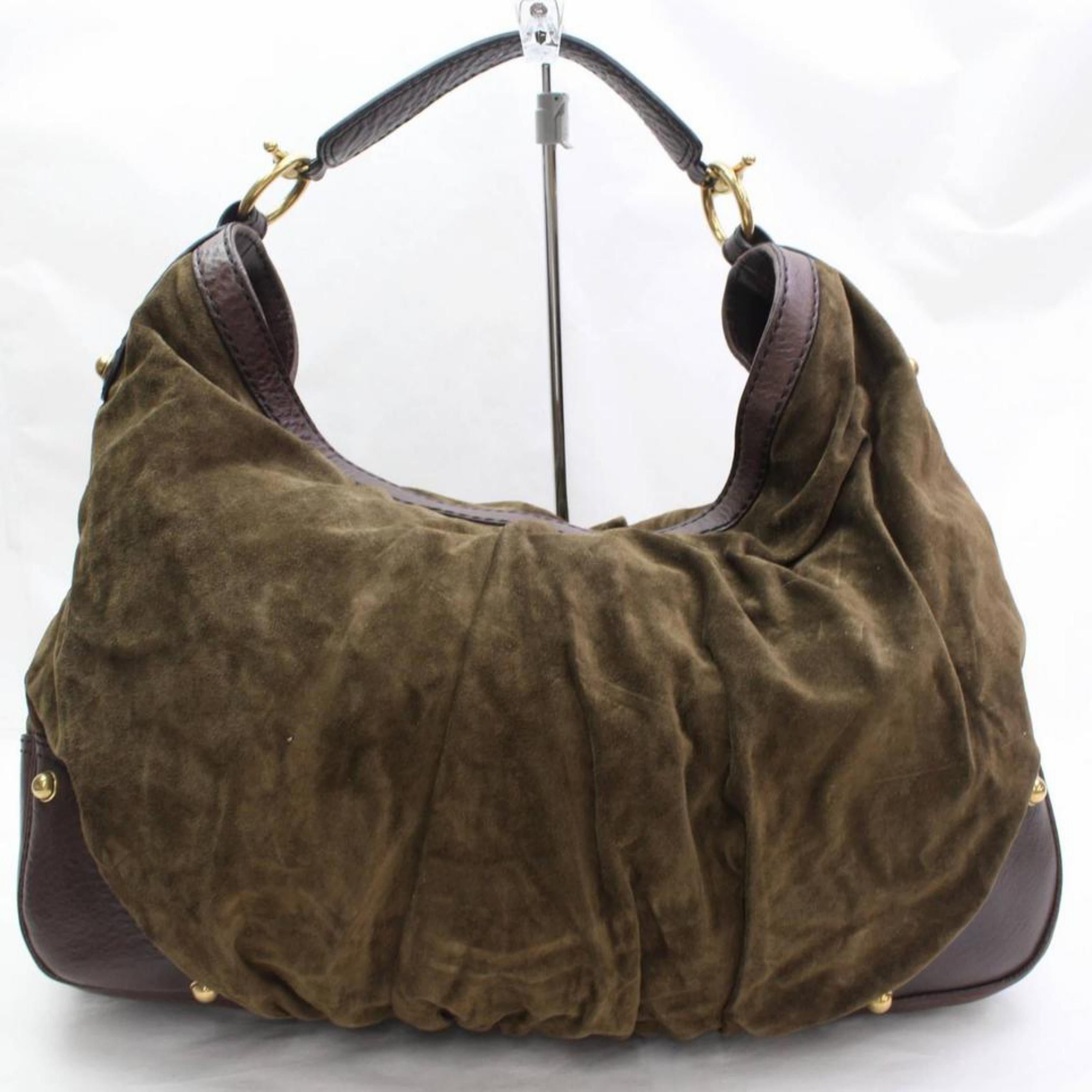 Gucci Large Jockey Hobo 868202 Brown Suede Leather Shoulder Bag For Sale 1