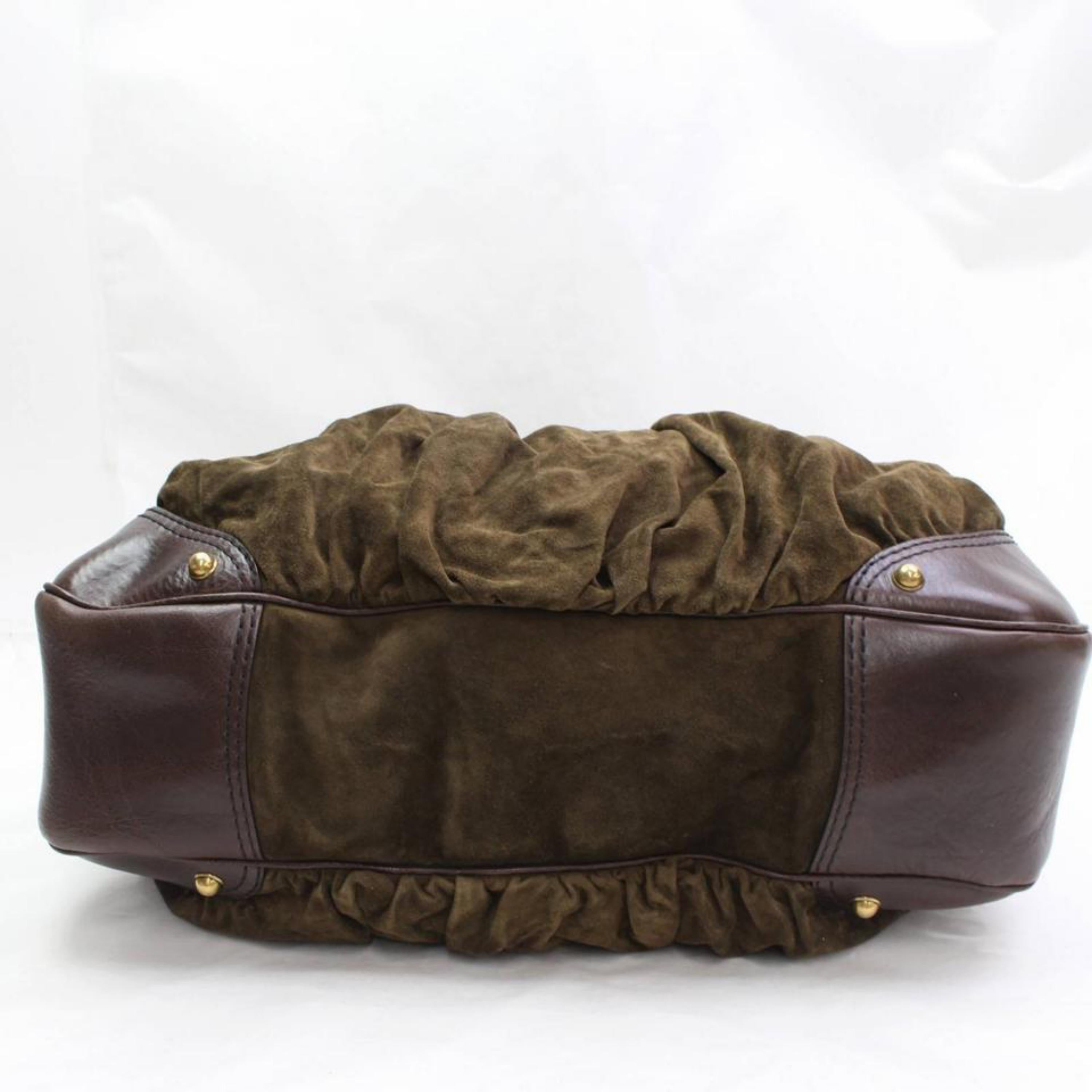 Gucci Large Jockey Hobo 868202 Brown Suede Leather Shoulder Bag For Sale 2
