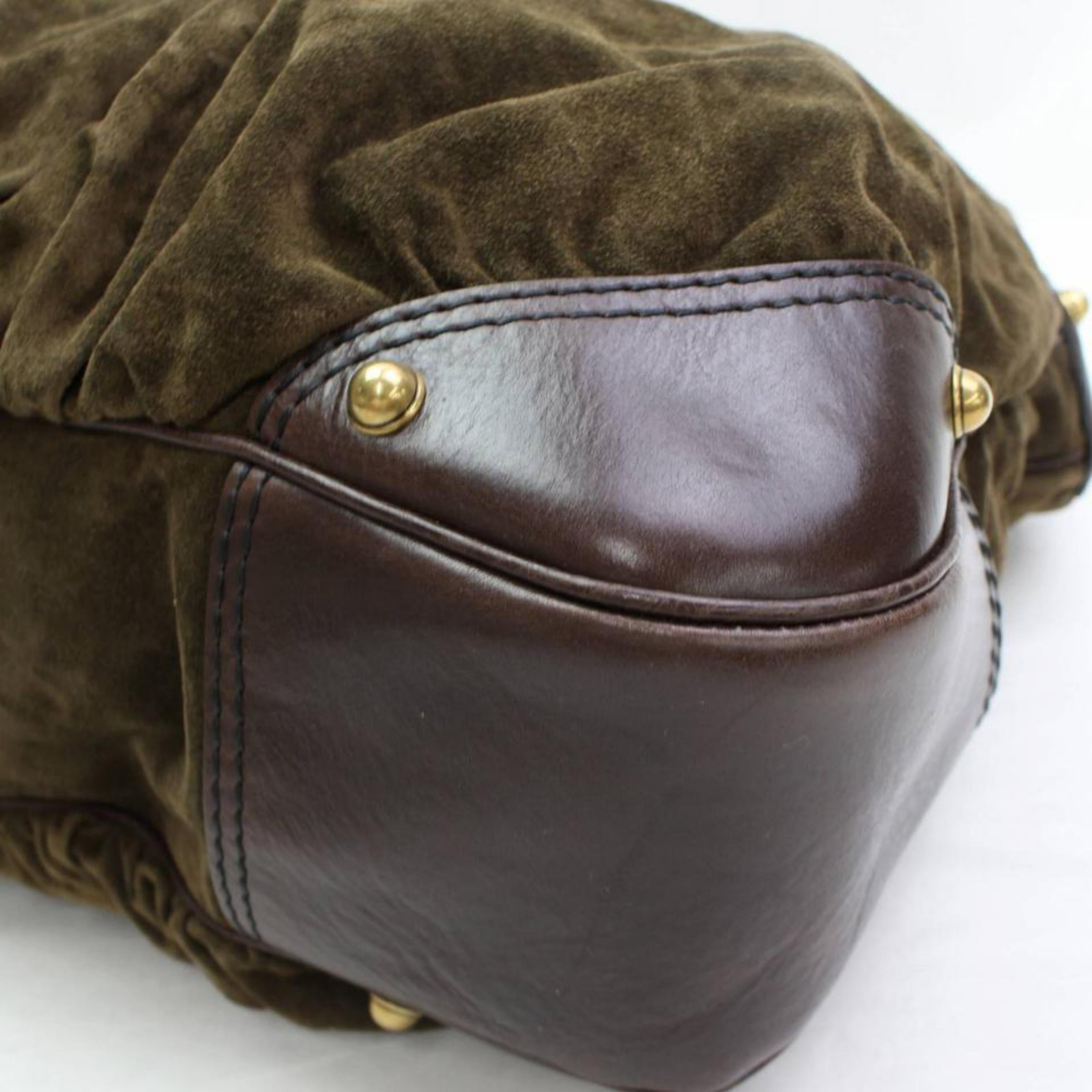 Gucci Large Jockey Hobo 868202 Brown Suede Leather Shoulder Bag For Sale 4