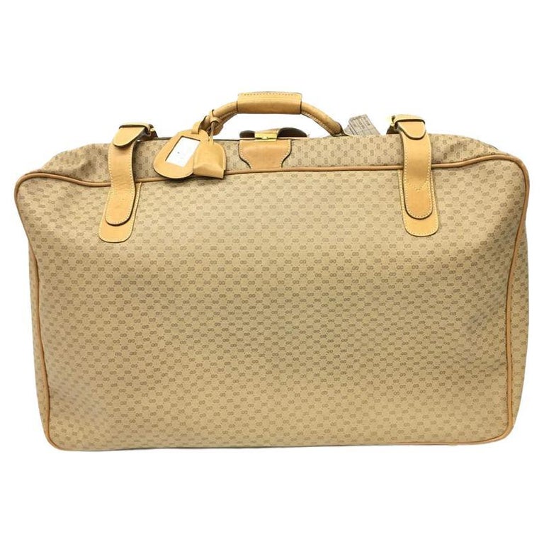 Chanel Rare Bone Beige Off White Quilted Leather Travel Carry-On Tote Bag  For Sale at 1stDibs