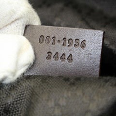 Gucci Large Signature Hobo 870107 Brown Nylon Shoulder Bag