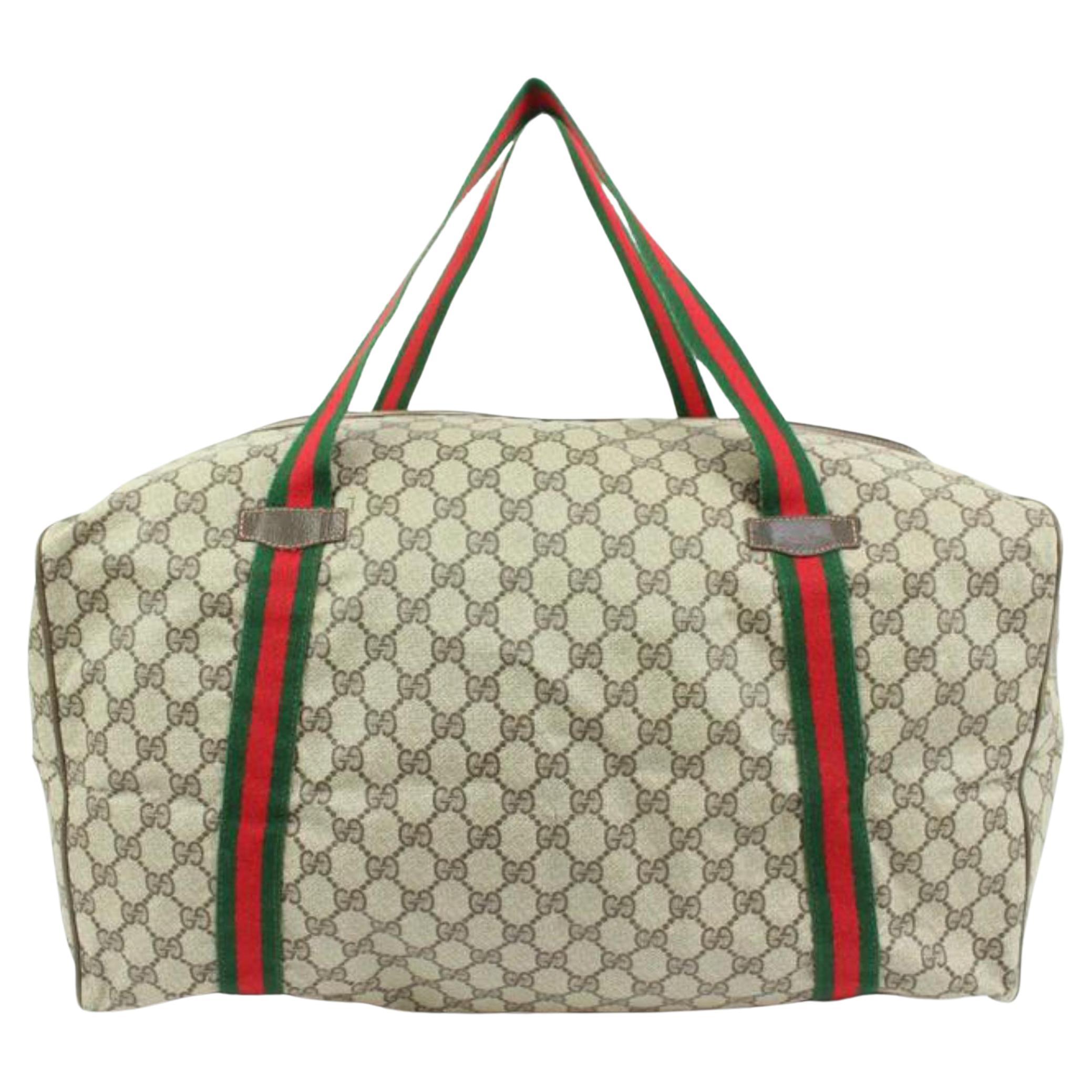 Gucci Large Supreme GG Web Boston Duffle bag 80gz422s