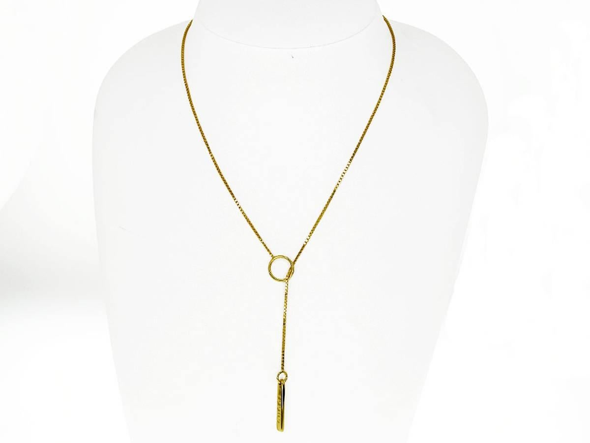 Brand:GUCCI  
Name:Lariat chain necklace
Material :750 K18 YG Yellow Gold
Comes with:Our shop original box
Necklace length(inch):51cm / 20.07
