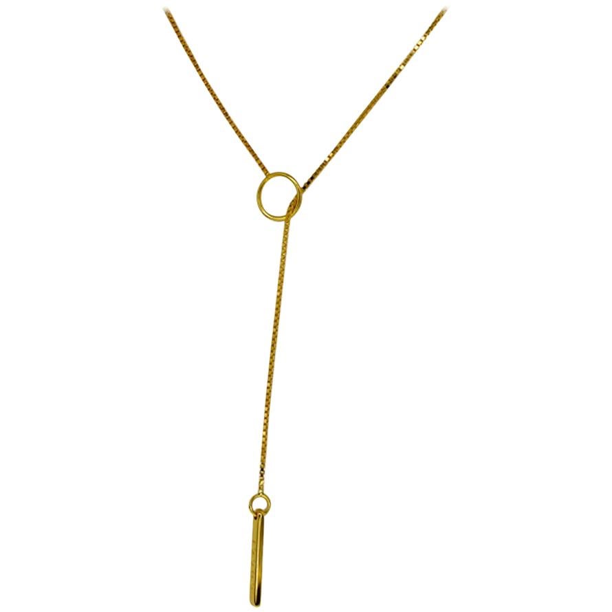Gucci Lariat 18 Karat Yellow Gold Chain Necklace