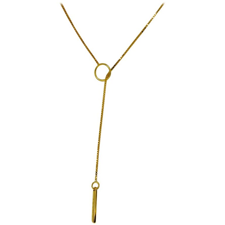 Gucci Lariat 18 Karat Yellow Gold Chain Necklace at 1stDibs | gucci ...