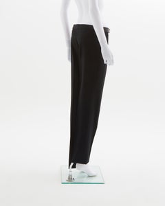 Gucci Late 1990s Black Wide-Leg Cool Wool Pants