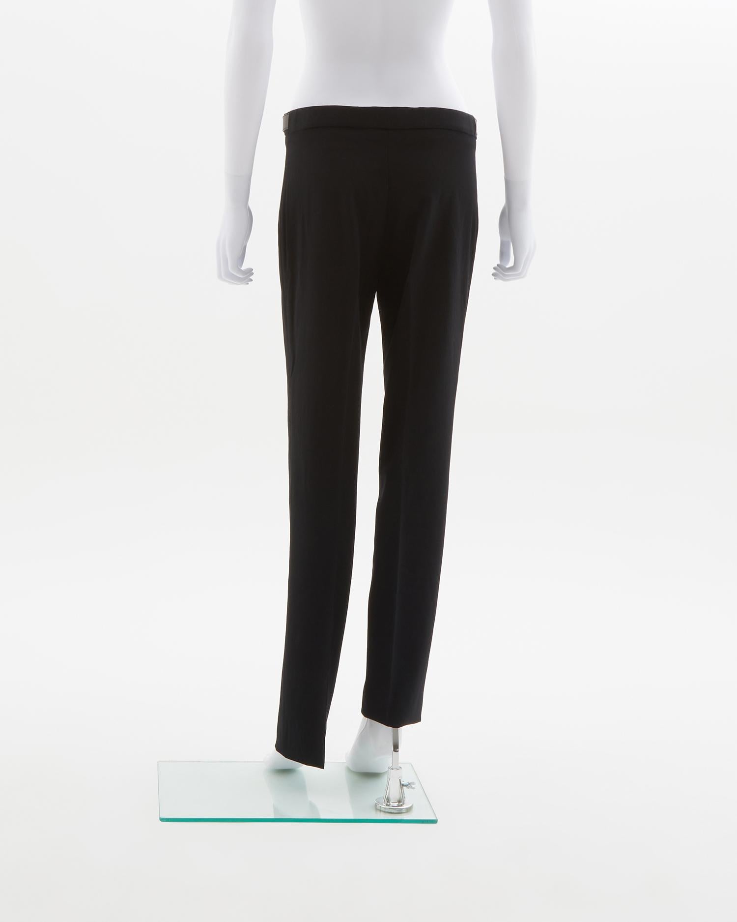 Gucci Late 1990s Black Wide-Leg Cool Wool Pants In Excellent Condition For Sale In Milano, IT