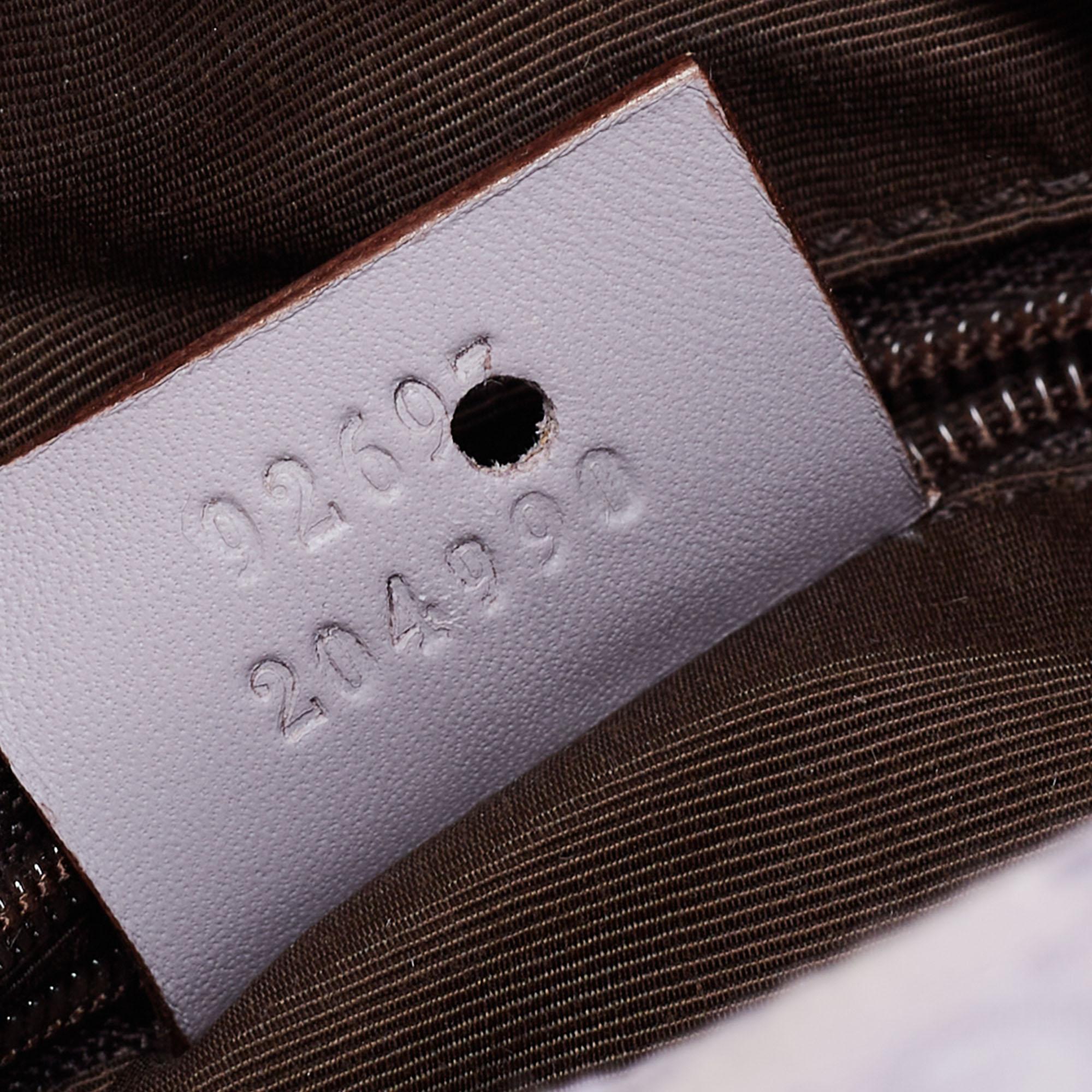 Gucci Lavender GG Canvas and Leather Zip Hobo 3
