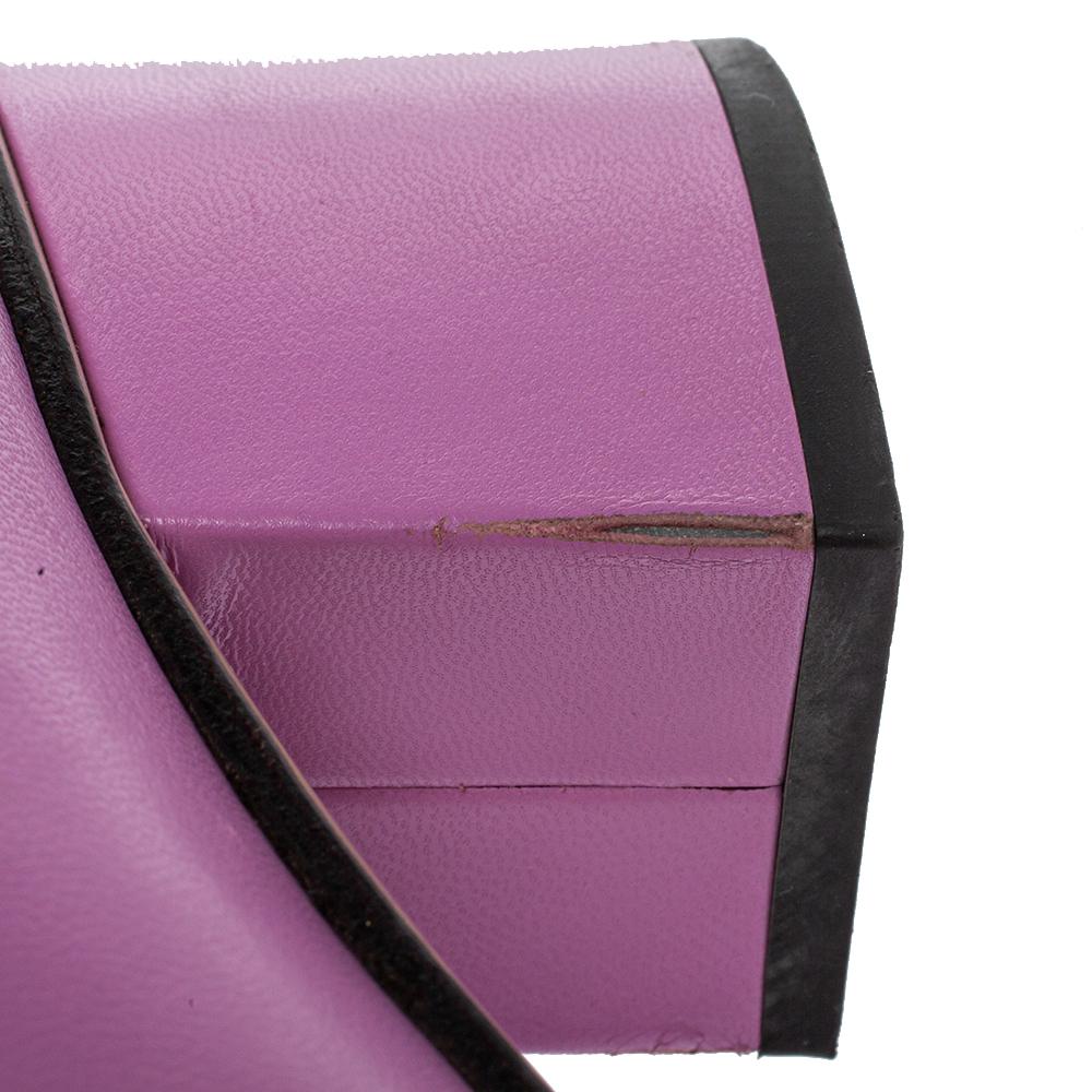 Gucci Lavender Leather GG Marmont Fringe Loafer Pumps Size 38 In Good Condition In Dubai, Al Qouz 2