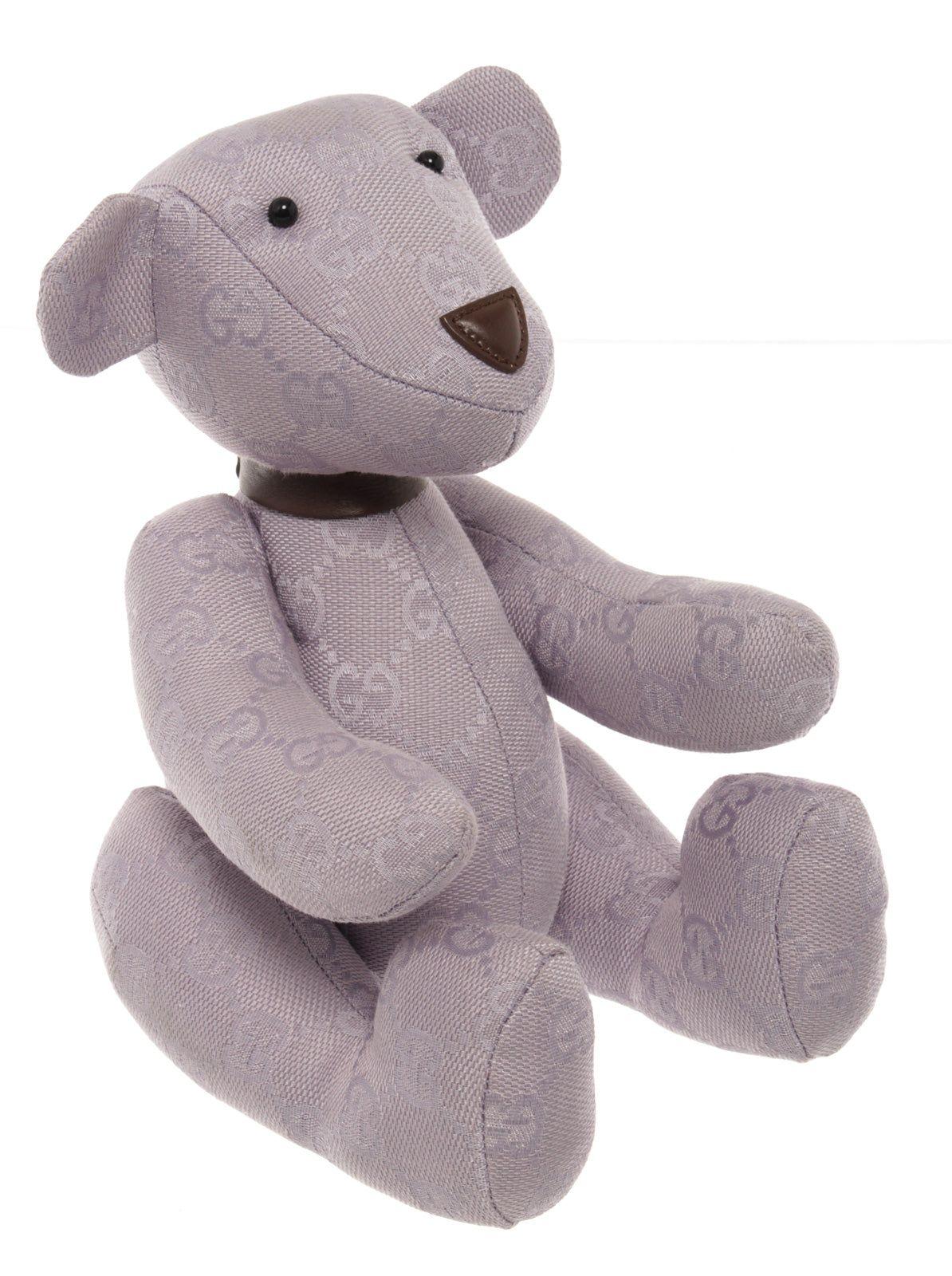 Lavender monogram Gucci stuffed Teddy Bear. 



50801MSC