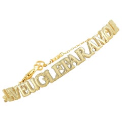 Gucci L'Aveugle Par Amour 18 Karat Yellow Gold Bracelet