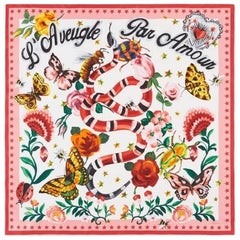 Gucci "L'Aveugle Par Amour" Snake Silk Scarf