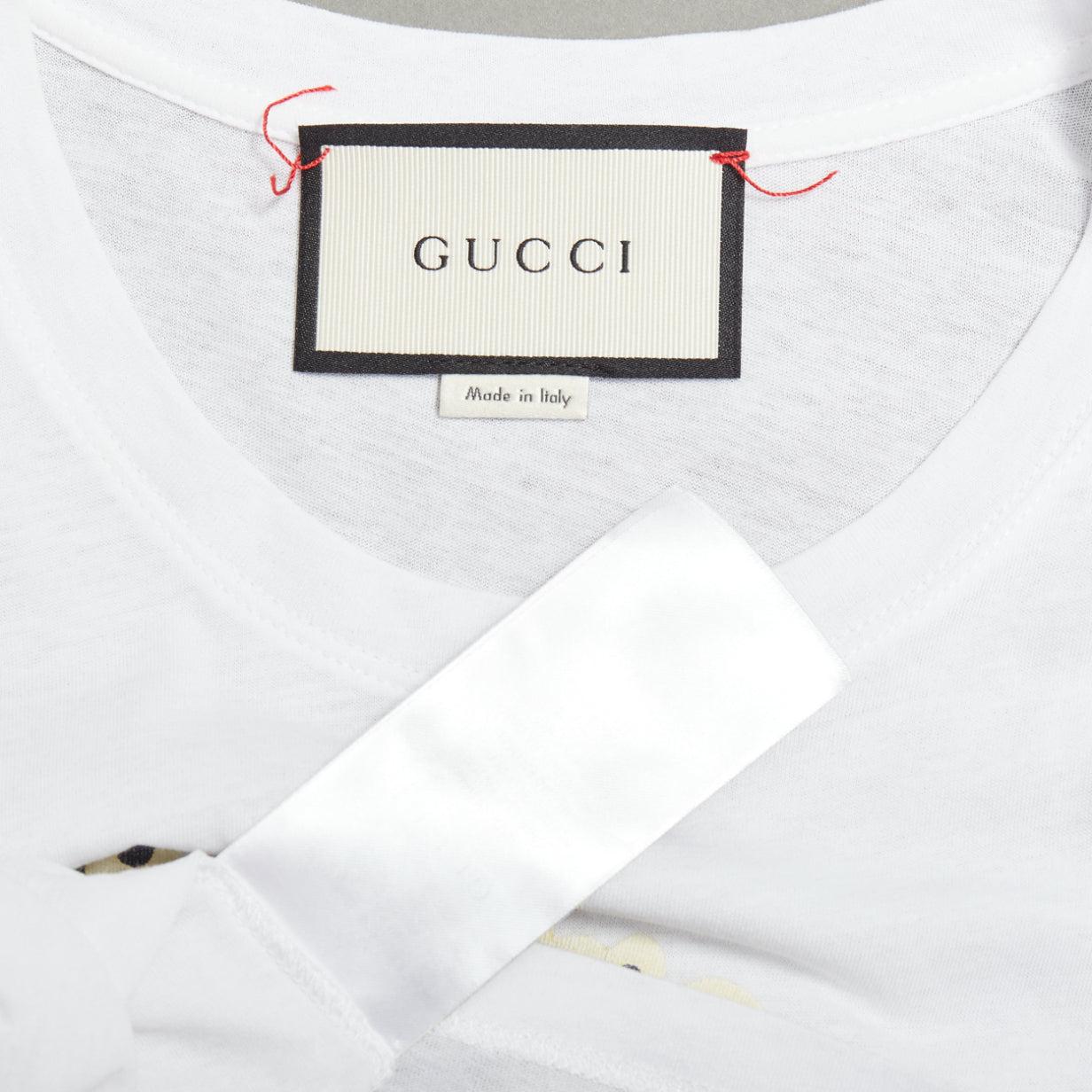 Gucci L'Aveugle Par Amour - tshirt ricamata con farfalla bianca XS in vendita 4