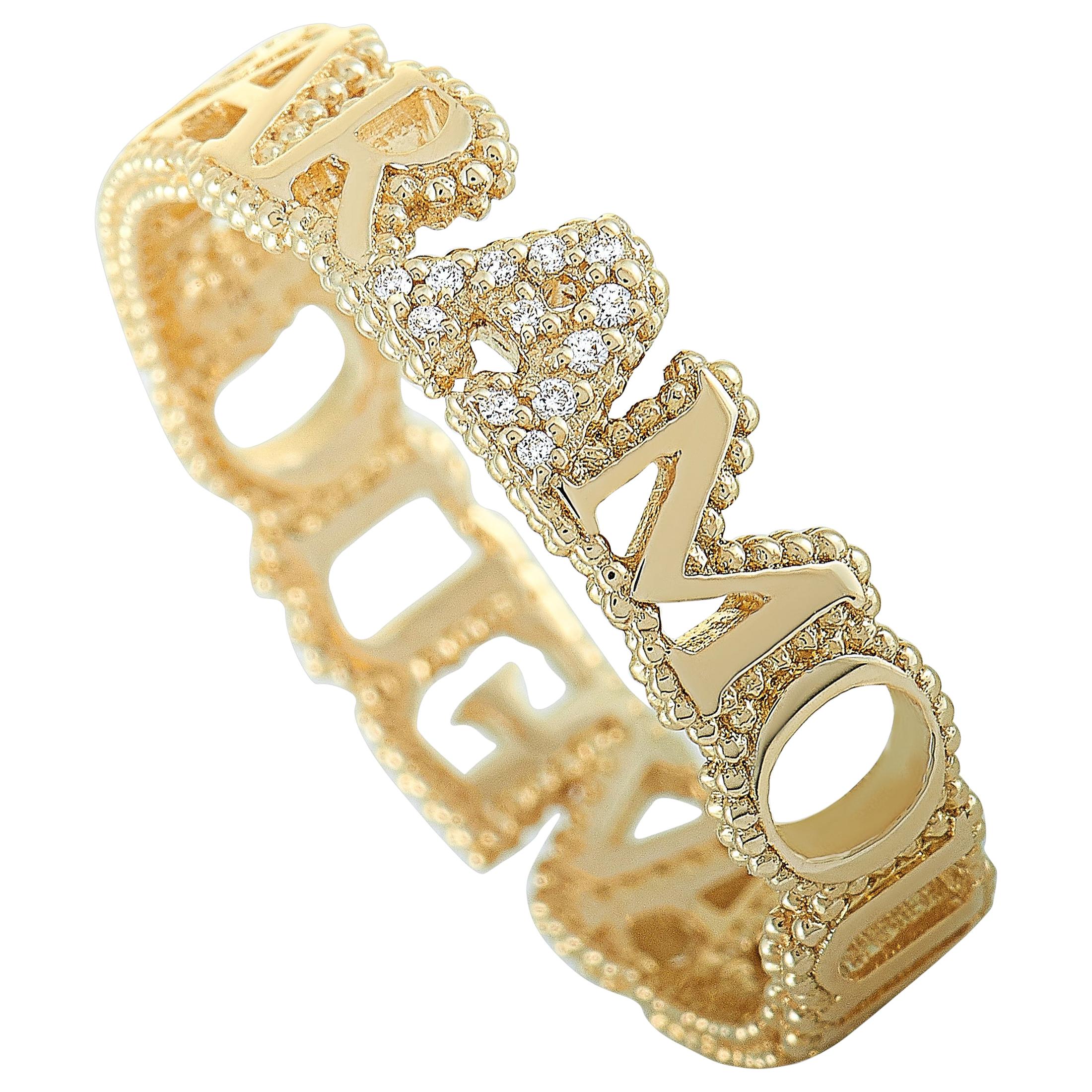 Gucci L'Aveugle Par Amour Yellow Gold Diamond Ring at 1stDibs | gucci  maison de l'amour ring, cartier mon amour ring, par ring