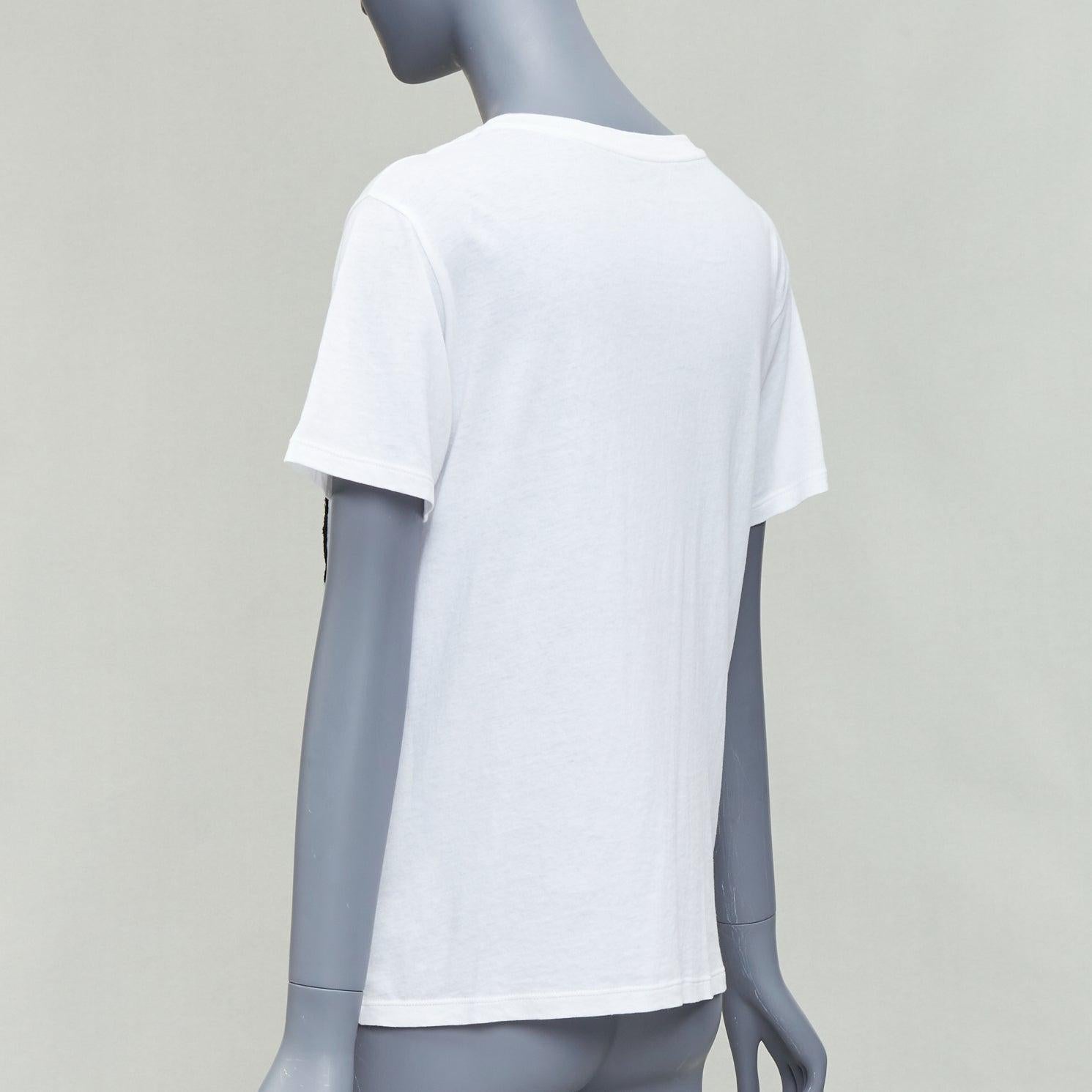 GUCCI L'Aveugle Par Armour white butterfly embroidered tshirt S For Sale 1
