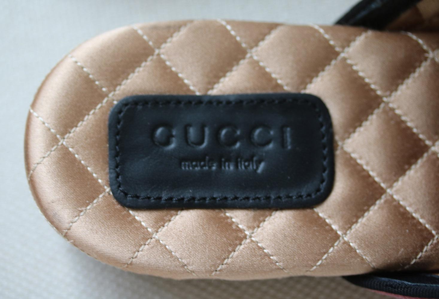 Brown Gucci Lawrence Snake-Embroidered Velvet Slippers