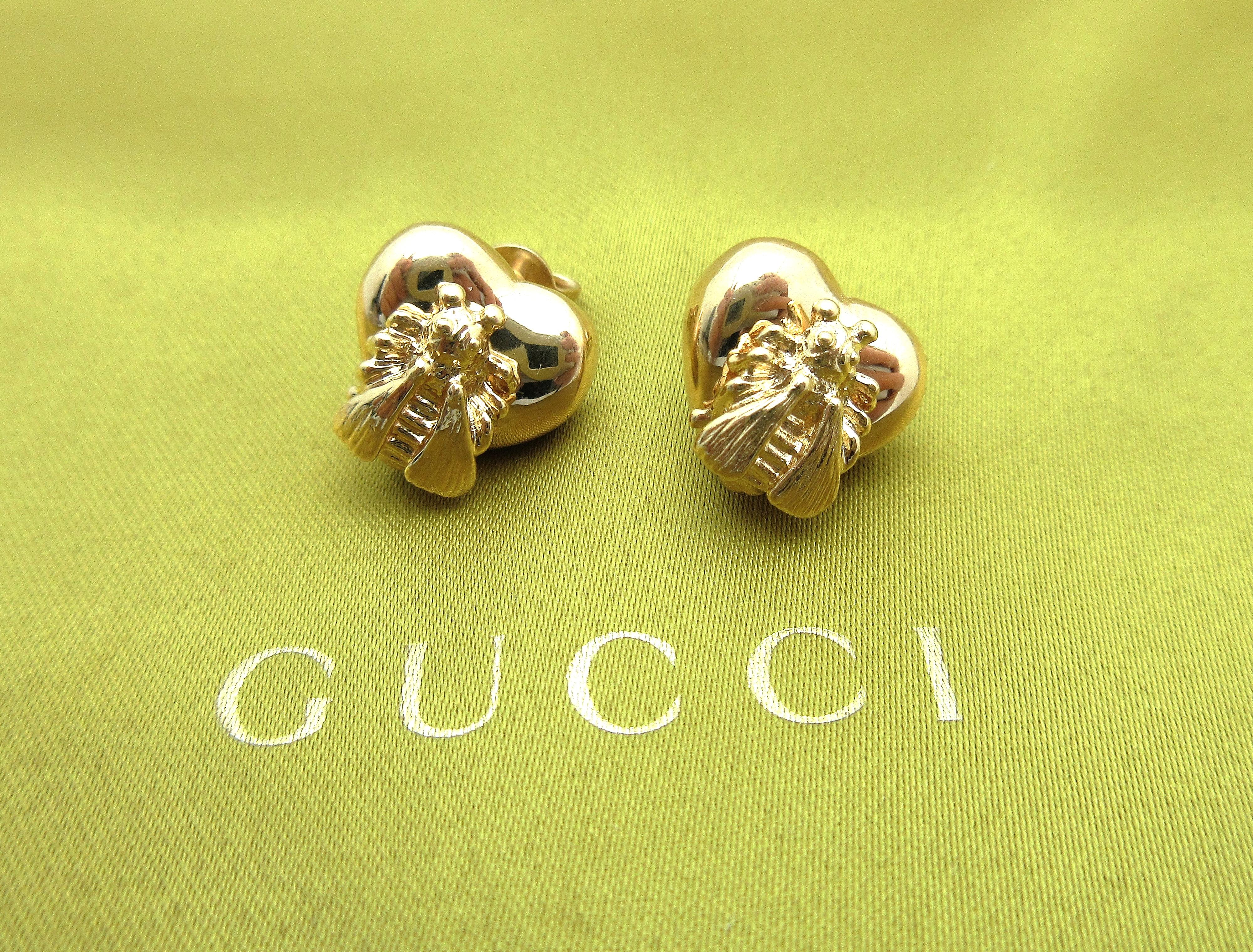 aretes abeja gucci