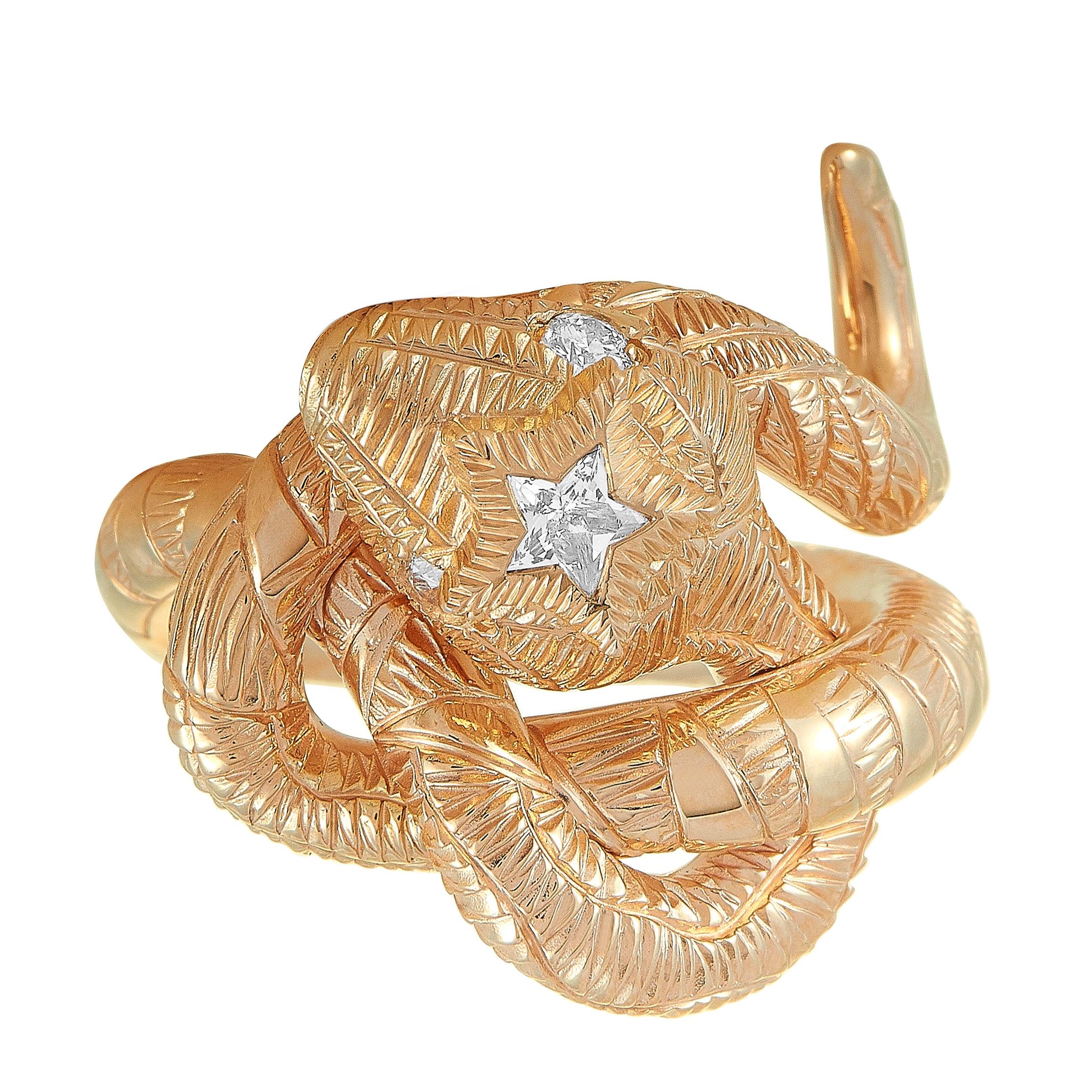gucci gold snake ring