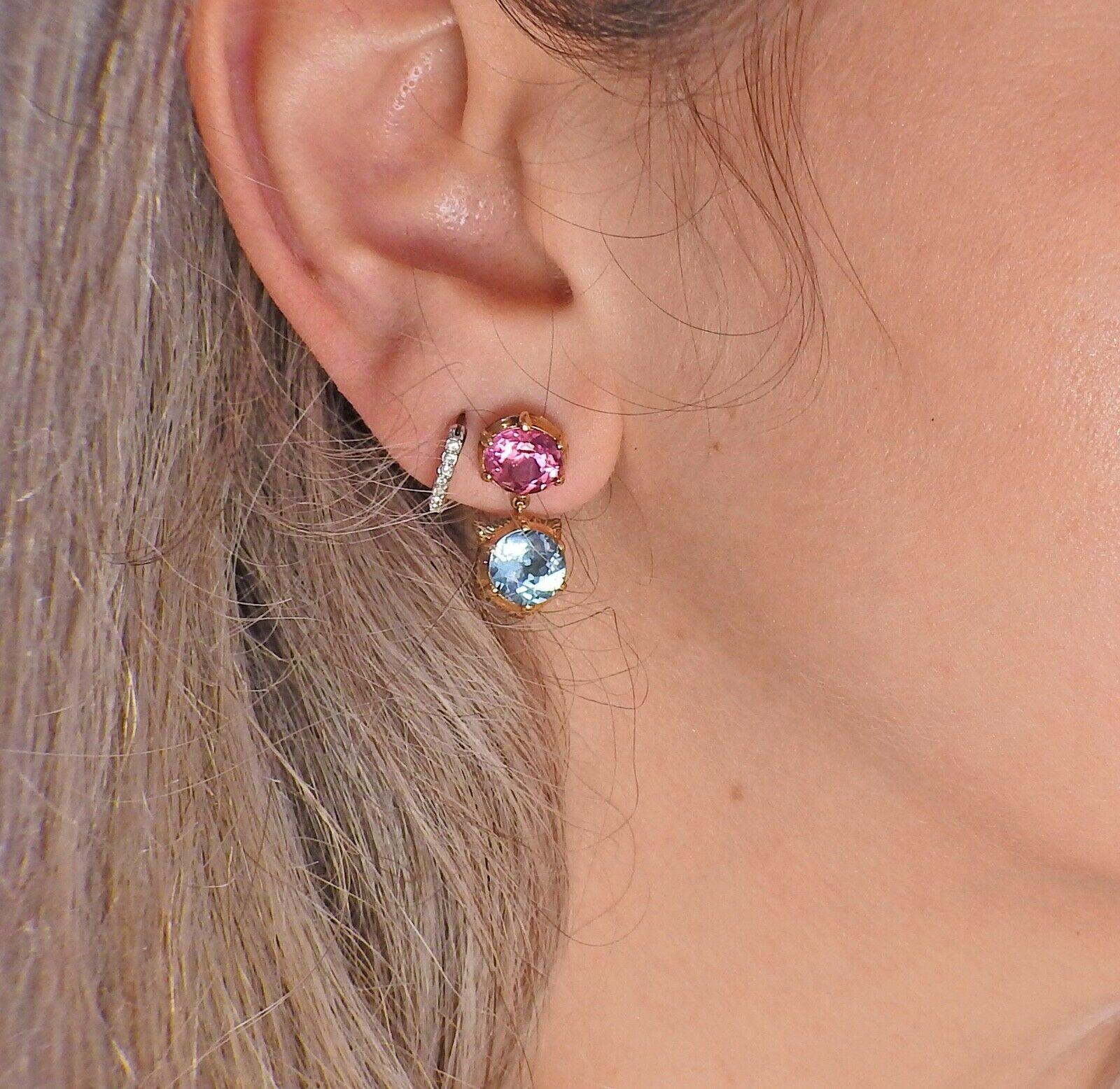 gucci color gem earrings