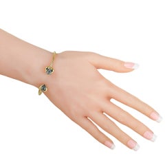 Gucci Le Marché des Merveilles Gold and Aged Silver Gray Diamond Bee Bracelet