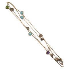 Gucci Le Marché des Merveilles Multi-Gemstone 18K Gold Sautoir Necklace