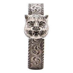 Gucci Le Marche Des Merveilles Secret Tiger Head Quarzuhr aus Edelstahl