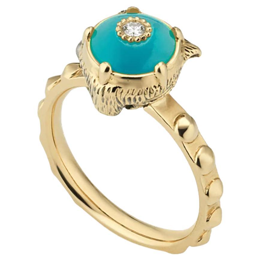 Gucci Le Marche Des Merveilles Turquoise Ring For Sale