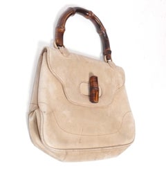 Gucci Leather and Bamboo Handle Handbag