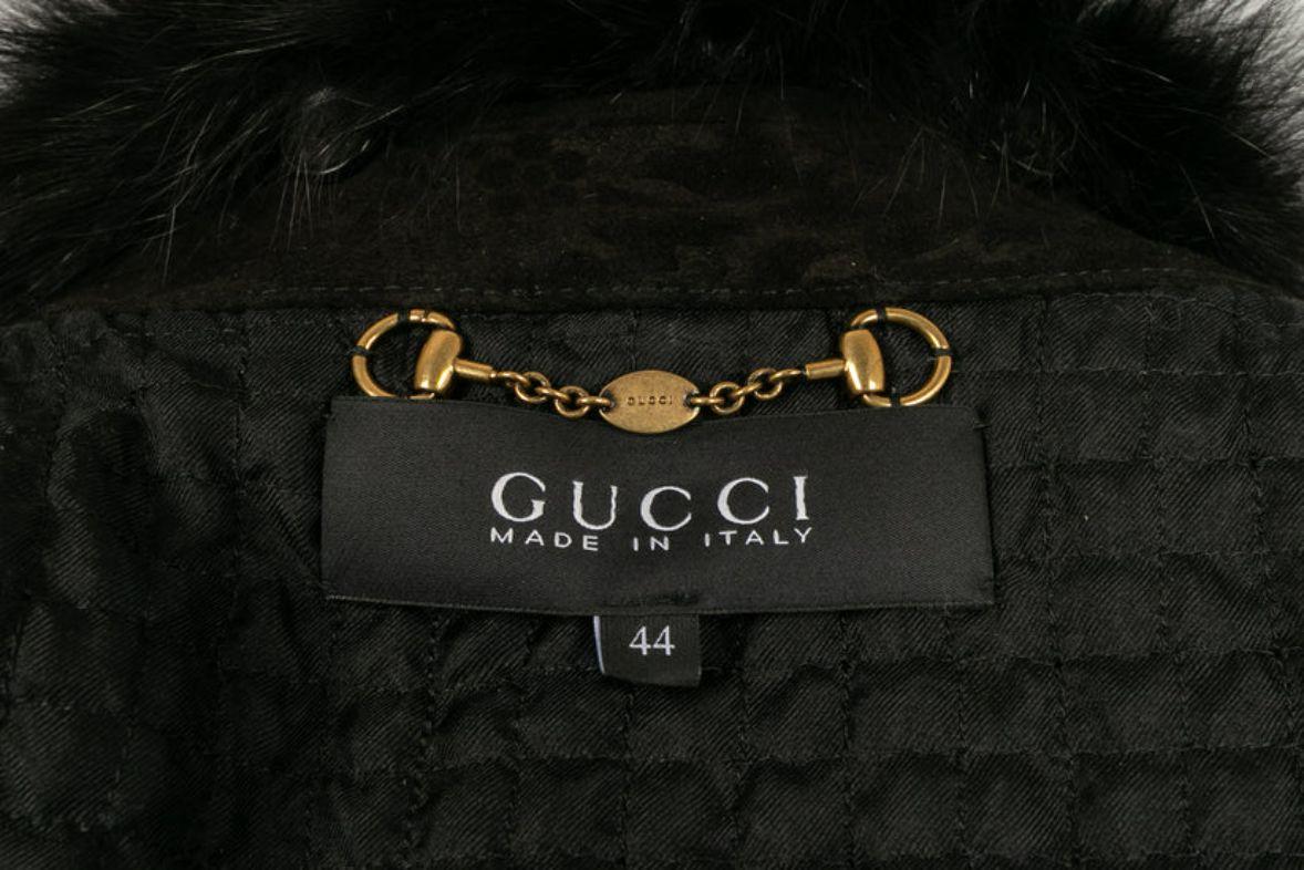 Gucci Leather and Fox Fur Jacket 7