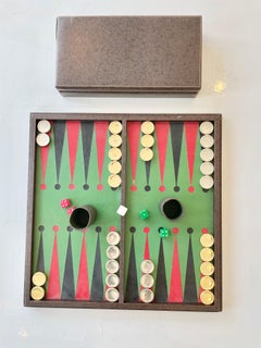 Gucci Leather Backgammon and Chess Set