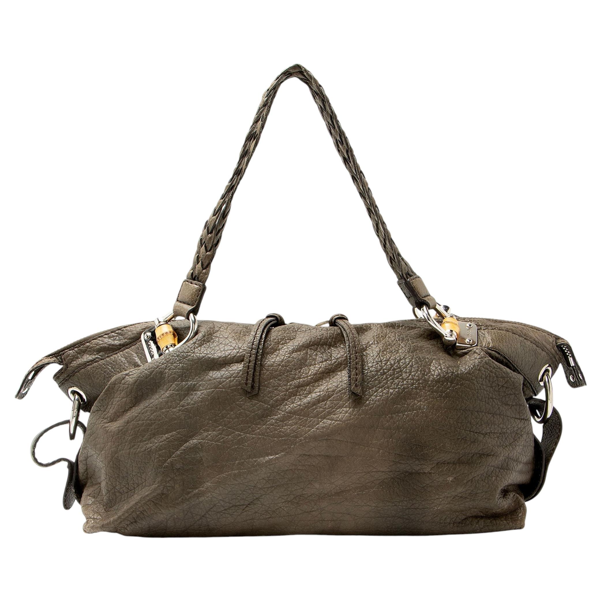 Gucci Leder-Tasche „Bamboo Bar“ in mittlerer Größe