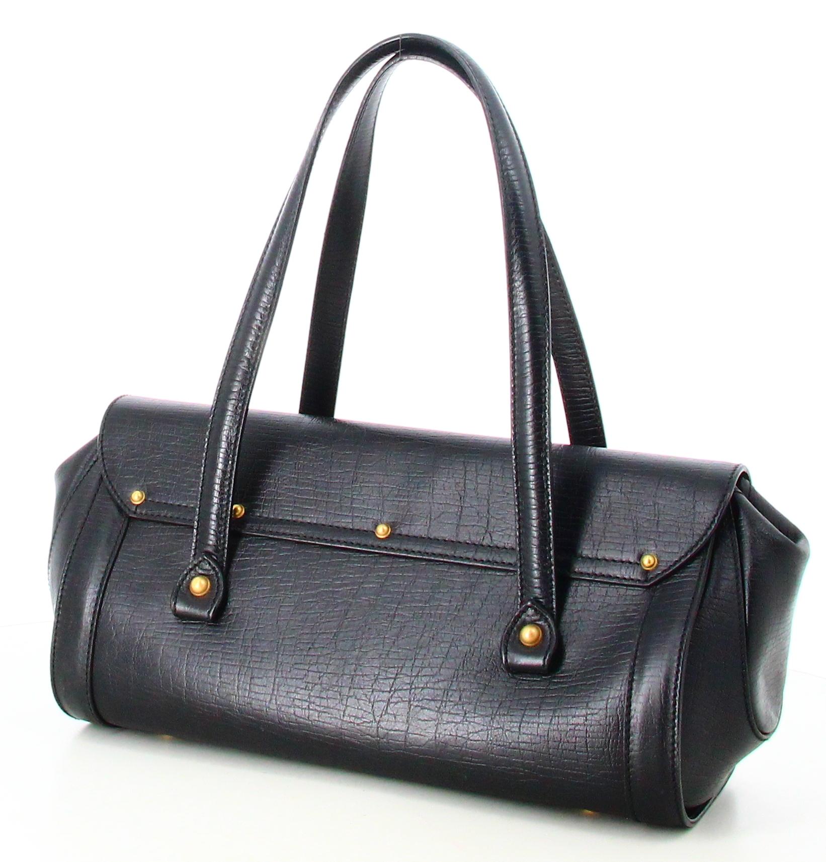 Women's Gucci Leather Bamboo Bullet Shoulder Bag