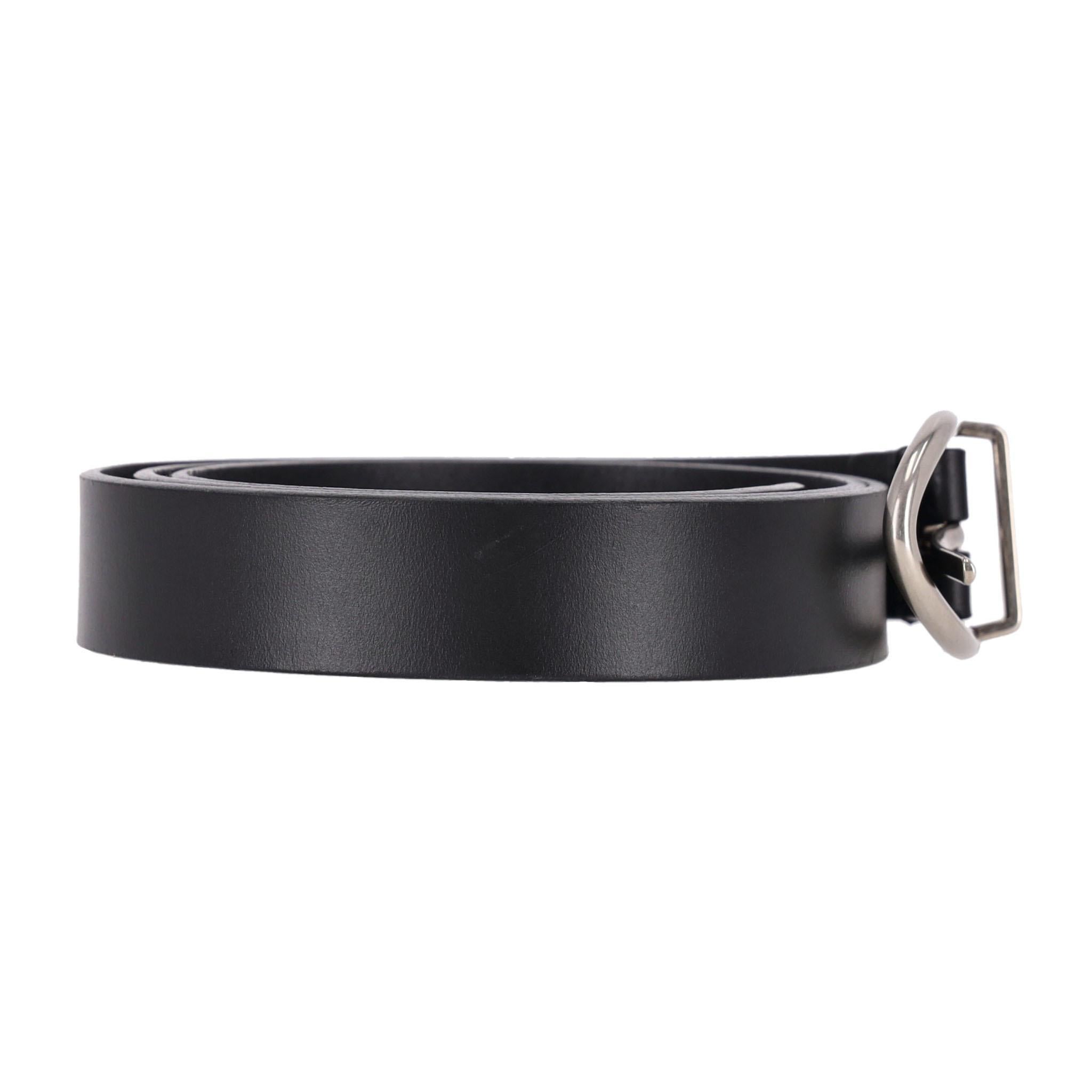 Black Gucci Leather Belt For Sale