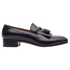 Gucci Leather Black Tassel Loafers Mens (US 11)