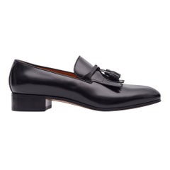 Gucci Loafers für Herren aus Leder mit schwarzer Quaste (US 9)