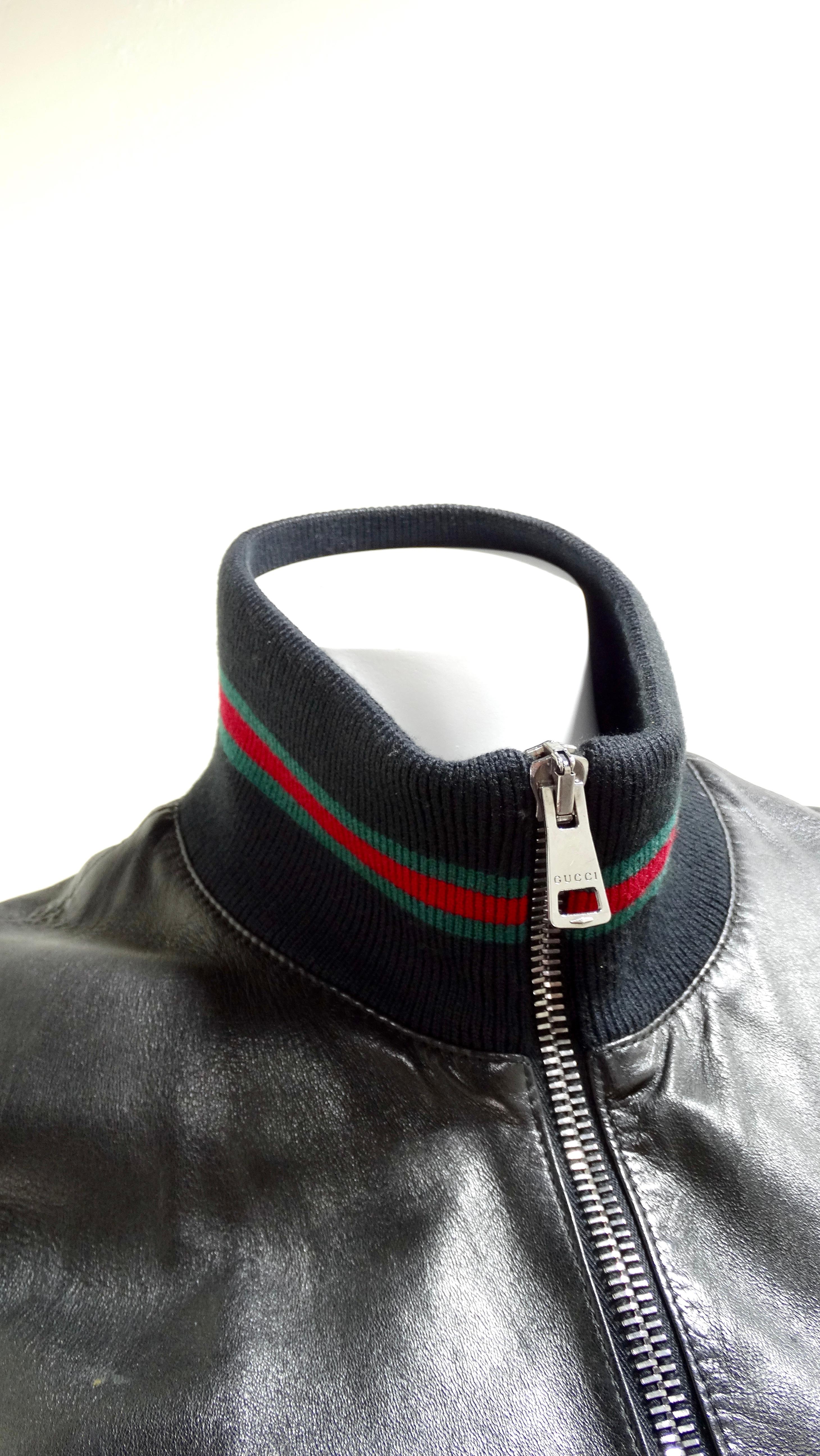 Men's Gucci Leather Bomber Jacket