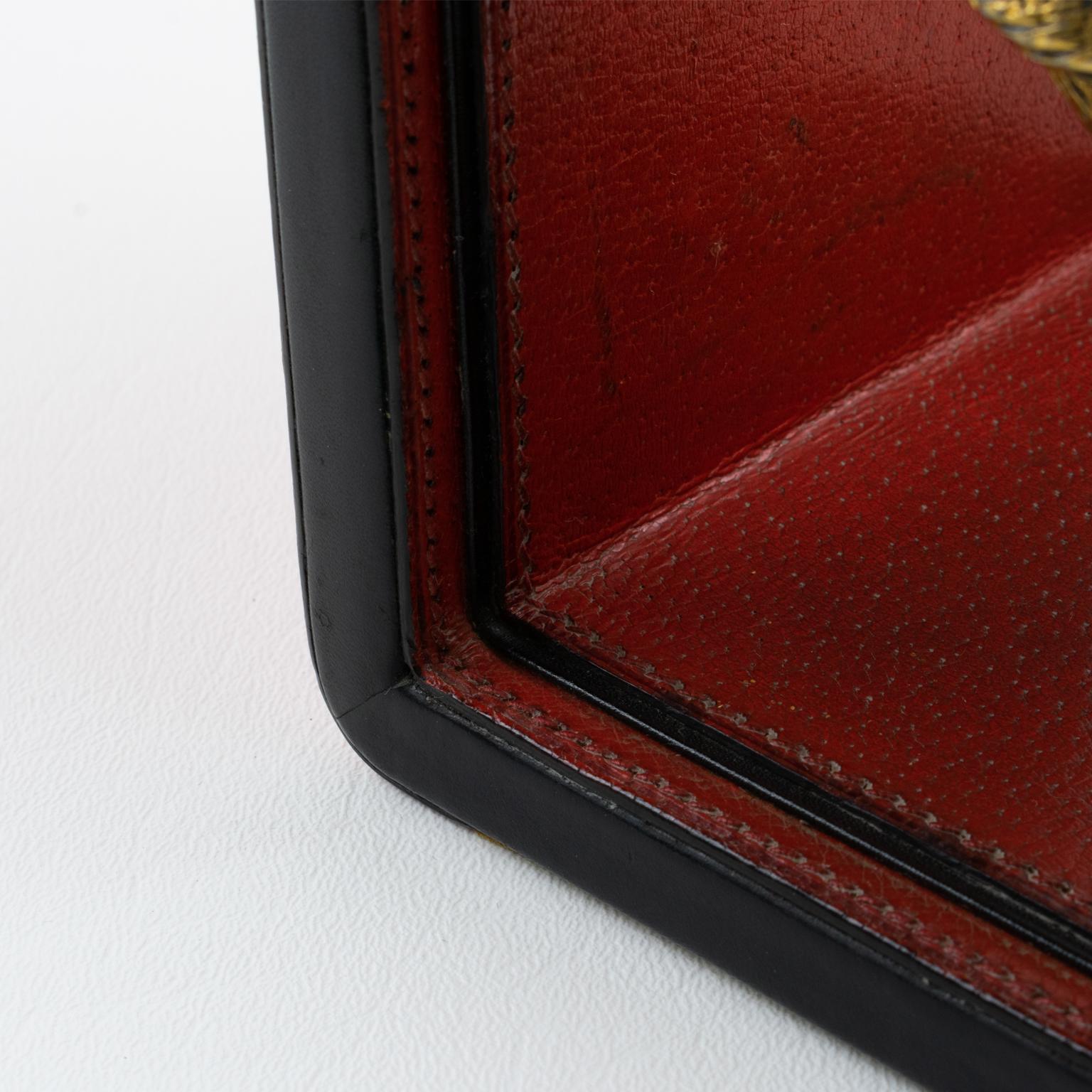 Gucci Leather Bookends with Birds Sculptures, circa 1970 For Sale 8
