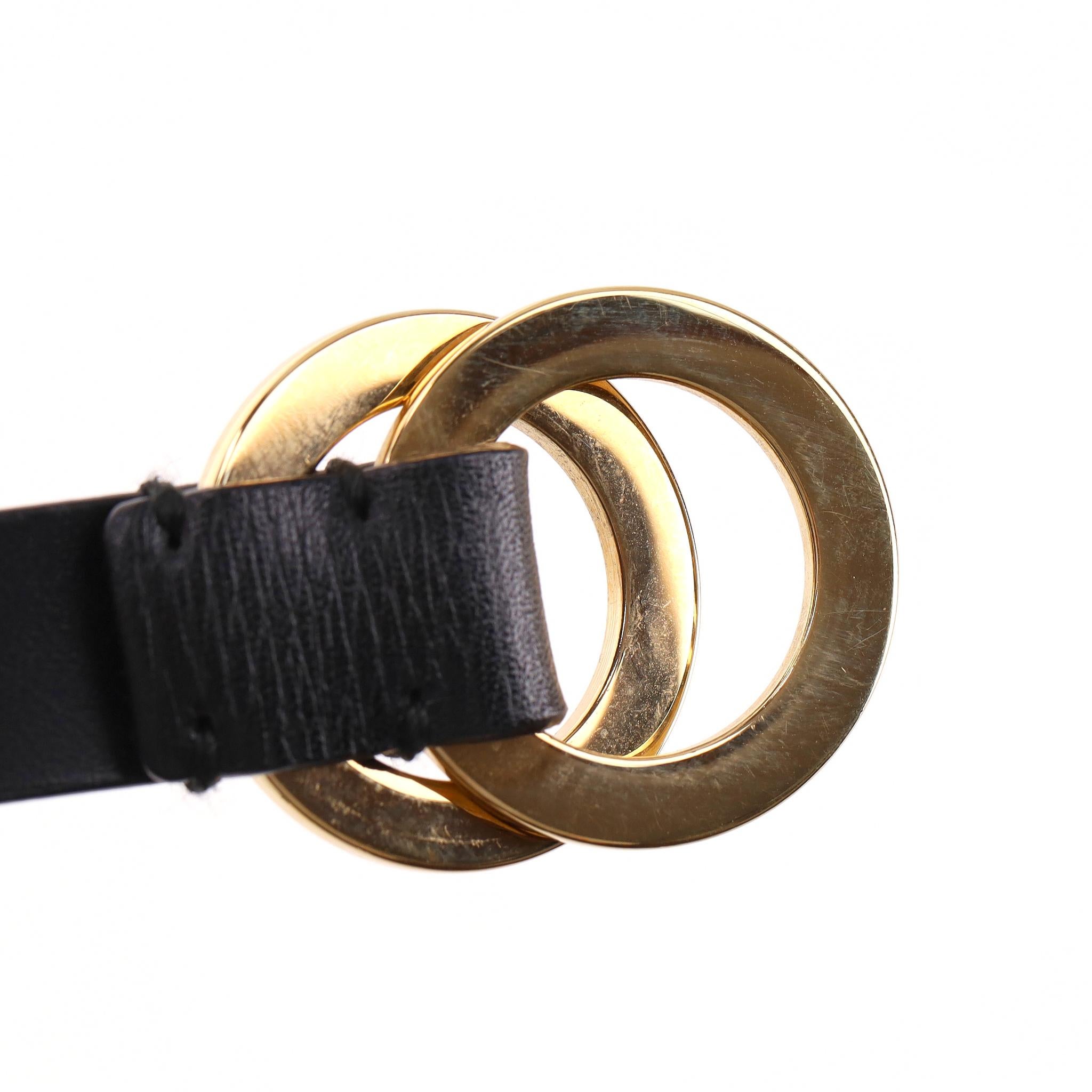 Cintura ad anello AT&T di Gucci in pelle e catena in vendita 2