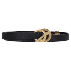 Gucci Leather & Chain T-Bar Ring Belt Gucci Leather & Chain T-Bar Ring Belt