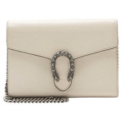Gucci Leather Crystal Dionysus Chain Wallet