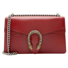 Gucci Leather Crystal Dionysus Medium Shoulder Bag