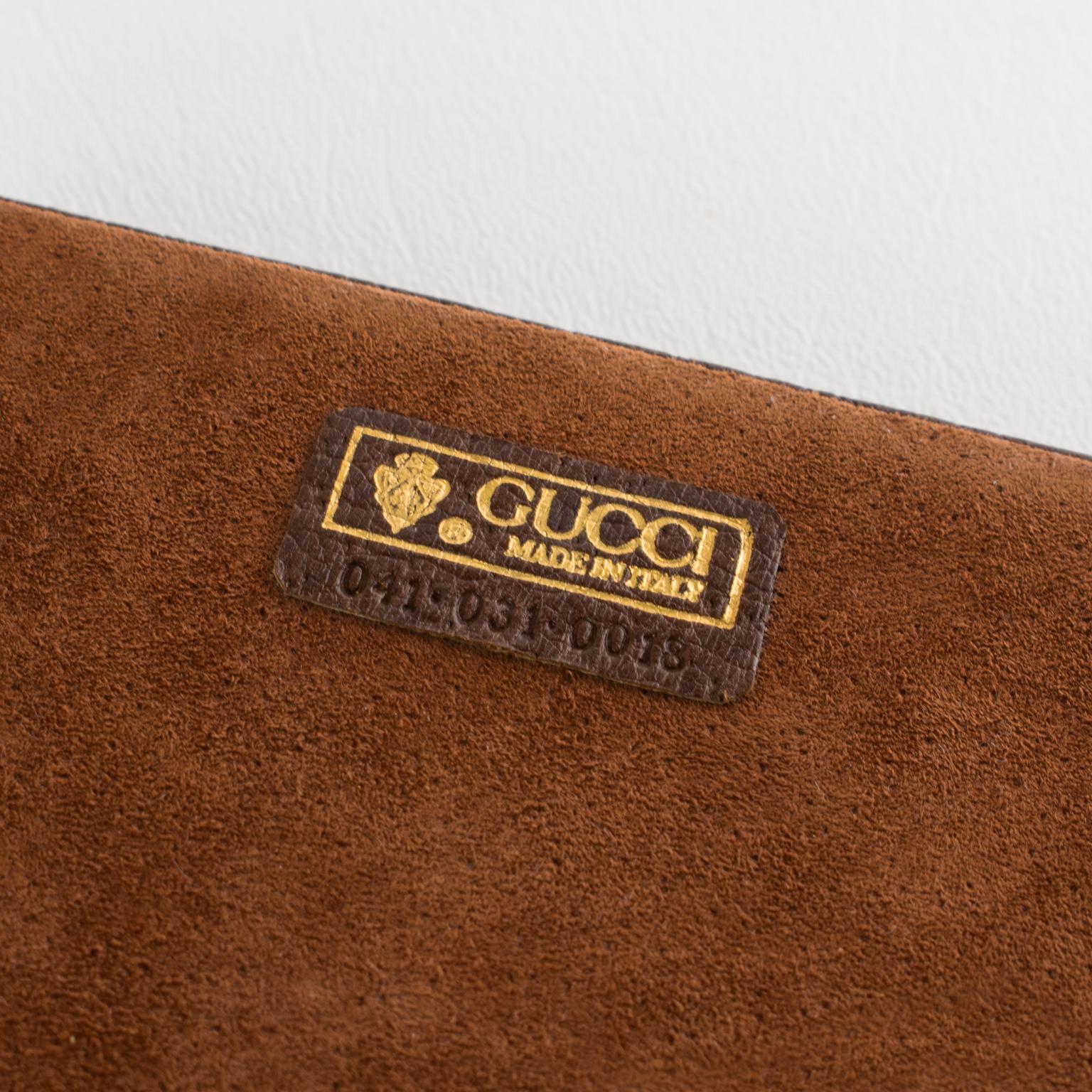 Gucci Schreibtisch-Notizblock aus Leder mit Pferdemotiv, um 1970 im Angebot 10