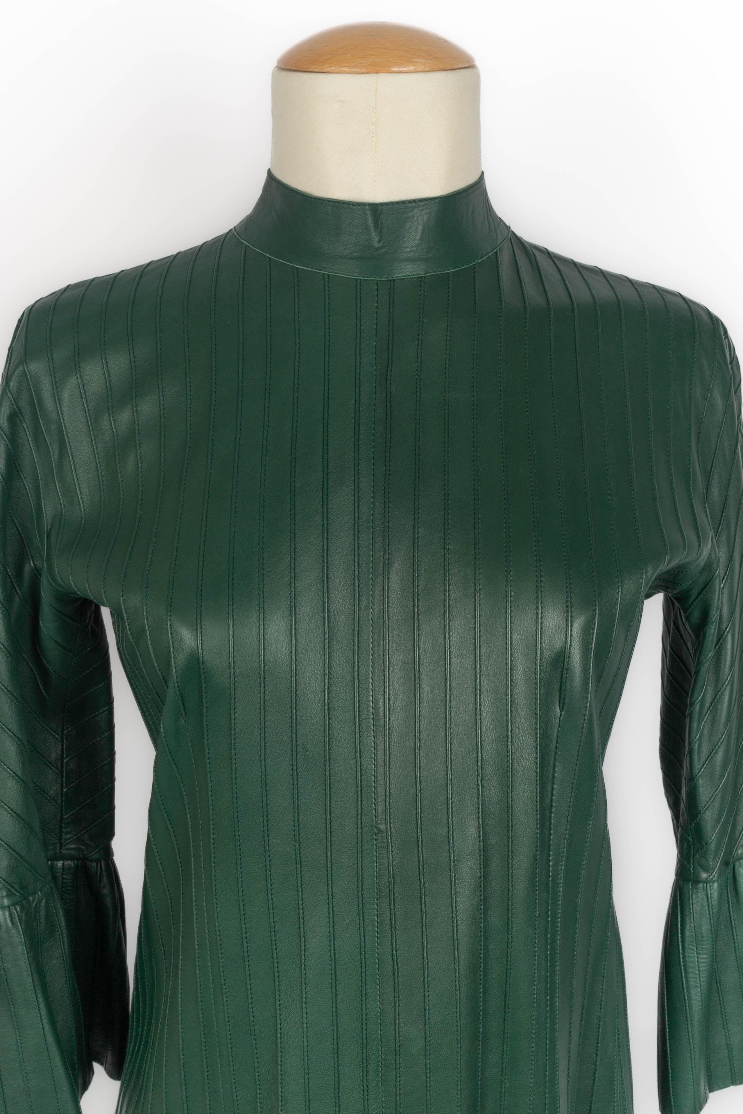 Gucci Lederkleid (Grau) im Angebot