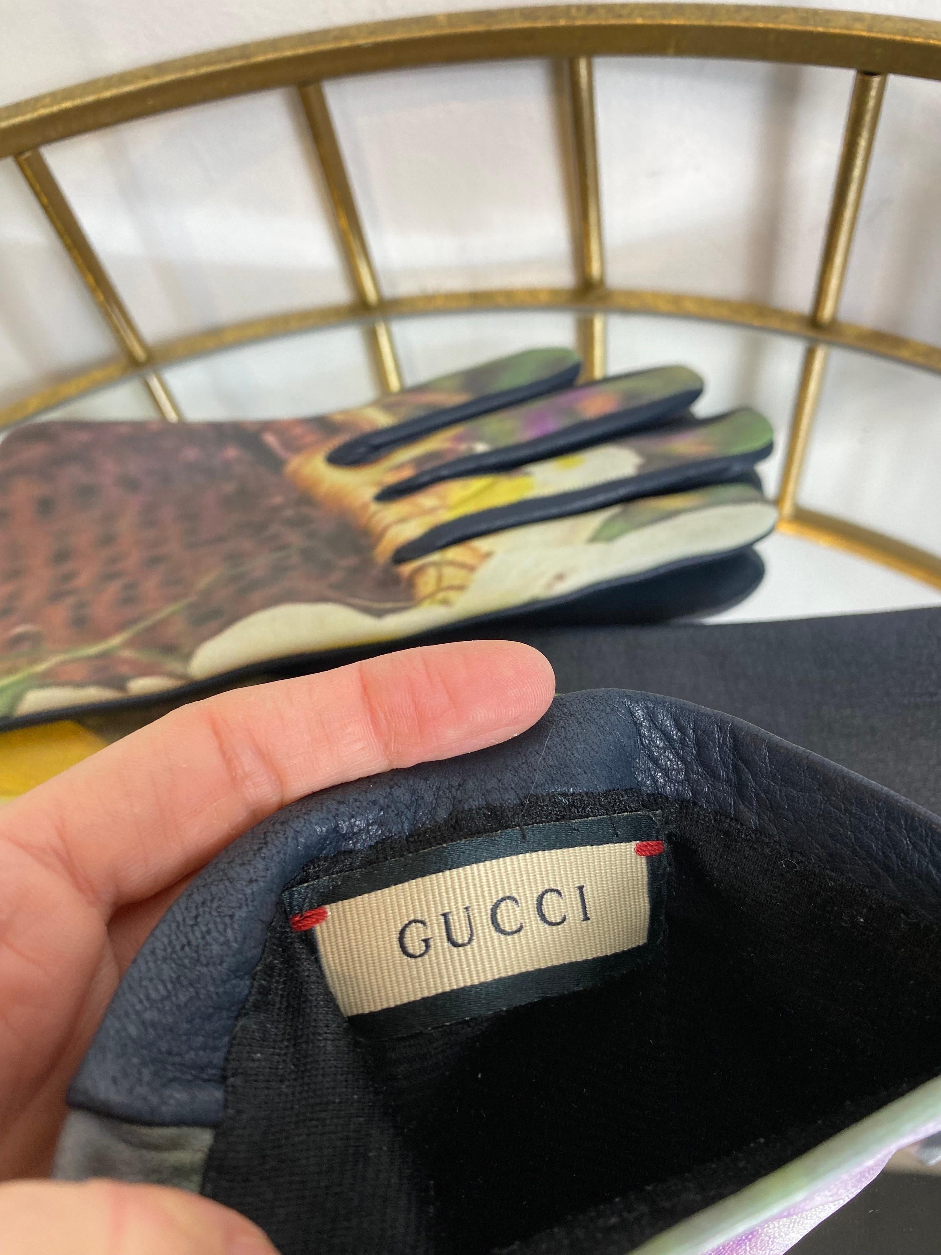 Gucci leather gloves. In New Condition For Sale In Carnate, IT
